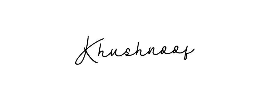 Design your own signature with our free online signature maker. With this signature software, you can create a handwritten (BallpointsItalic-DORy9) signature for name Khushnoof. Khushnoof signature style 11 images and pictures png