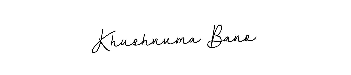 BallpointsItalic-DORy9 is a professional signature style that is perfect for those who want to add a touch of class to their signature. It is also a great choice for those who want to make their signature more unique. Get Khushnuma Bano name to fancy signature for free. Khushnuma Bano signature style 11 images and pictures png