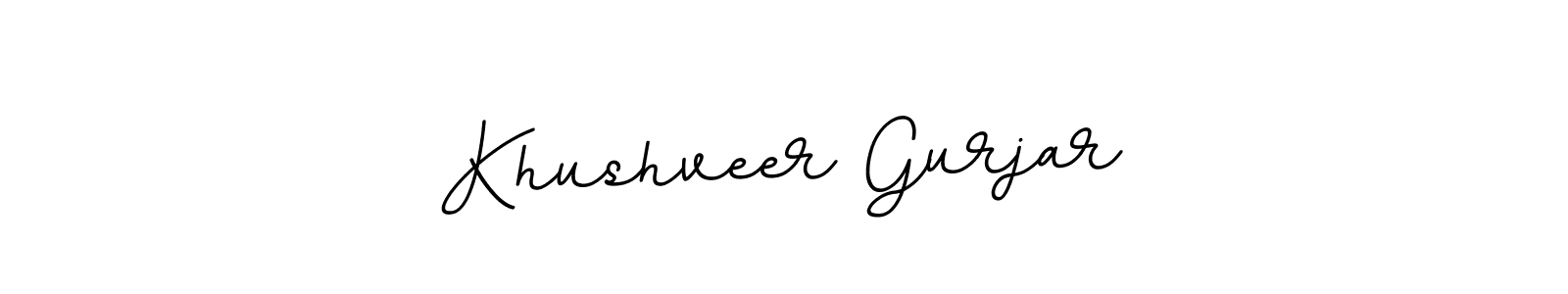 BallpointsItalic-DORy9 is a professional signature style that is perfect for those who want to add a touch of class to their signature. It is also a great choice for those who want to make their signature more unique. Get Khushveer Gurjar name to fancy signature for free. Khushveer Gurjar signature style 11 images and pictures png