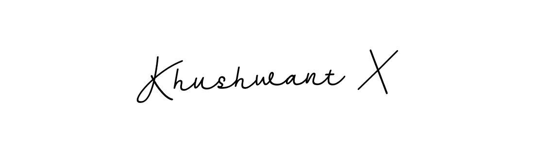 Create a beautiful signature design for name Khushwant X. With this signature (BallpointsItalic-DORy9) fonts, you can make a handwritten signature for free. Khushwant X signature style 11 images and pictures png