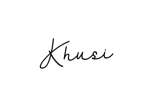 Create a beautiful signature design for name Khusi. With this signature (BallpointsItalic-DORy9) fonts, you can make a handwritten signature for free. Khusi signature style 11 images and pictures png