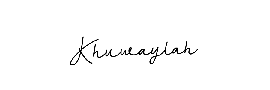 You should practise on your own different ways (BallpointsItalic-DORy9) to write your name (Khuwaylah) in signature. don't let someone else do it for you. Khuwaylah signature style 11 images and pictures png