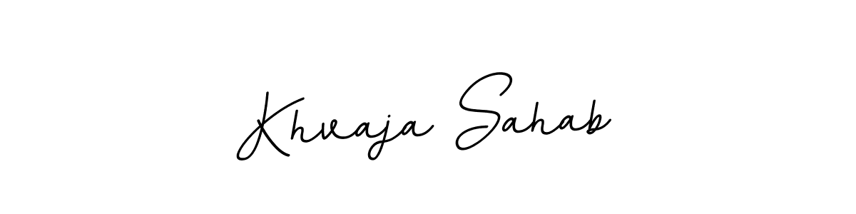 if you are searching for the best signature style for your name Khvaja Sahab. so please give up your signature search. here we have designed multiple signature styles  using BallpointsItalic-DORy9. Khvaja Sahab signature style 11 images and pictures png
