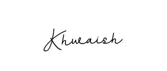 Make a beautiful signature design for name Khwaish. With this signature (BallpointsItalic-DORy9) style, you can create a handwritten signature for free. Khwaish signature style 11 images and pictures png