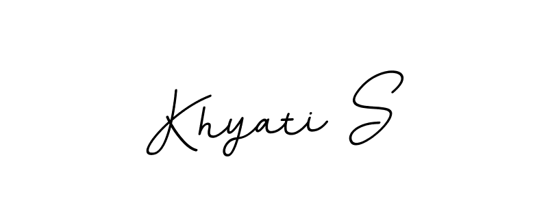 You should practise on your own different ways (BallpointsItalic-DORy9) to write your name (Khyati S) in signature. don't let someone else do it for you. Khyati S signature style 11 images and pictures png