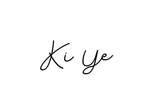 The best way (BallpointsItalic-DORy9) to make a short signature is to pick only two or three words in your name. The name Ki Ye include a total of six letters. For converting this name. Ki Ye signature style 11 images and pictures png