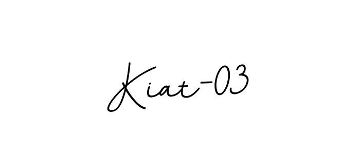 How to make Kiat-03 name signature. Use BallpointsItalic-DORy9 style for creating short signs online. This is the latest handwritten sign. Kiat-03 signature style 11 images and pictures png