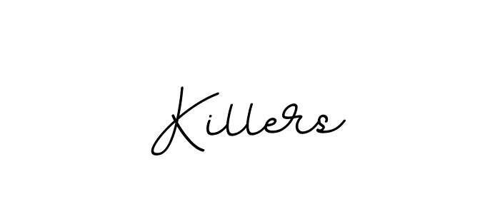 Design your own signature with our free online signature maker. With this signature software, you can create a handwritten (BallpointsItalic-DORy9) signature for name Killers. Killers signature style 11 images and pictures png