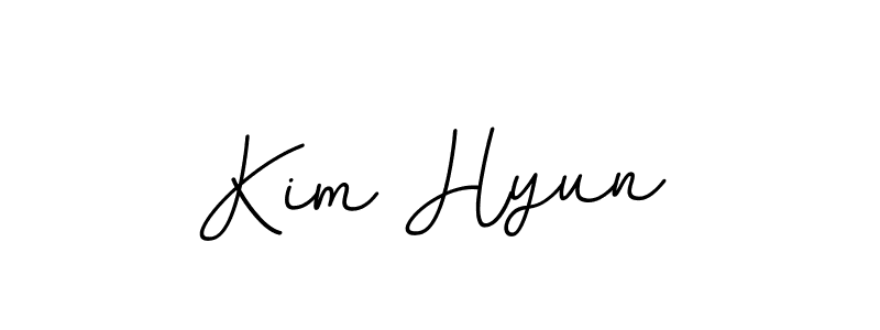 Use a signature maker to create a handwritten signature online. With this signature software, you can design (BallpointsItalic-DORy9) your own signature for name Kim Hyun. Kim Hyun signature style 11 images and pictures png