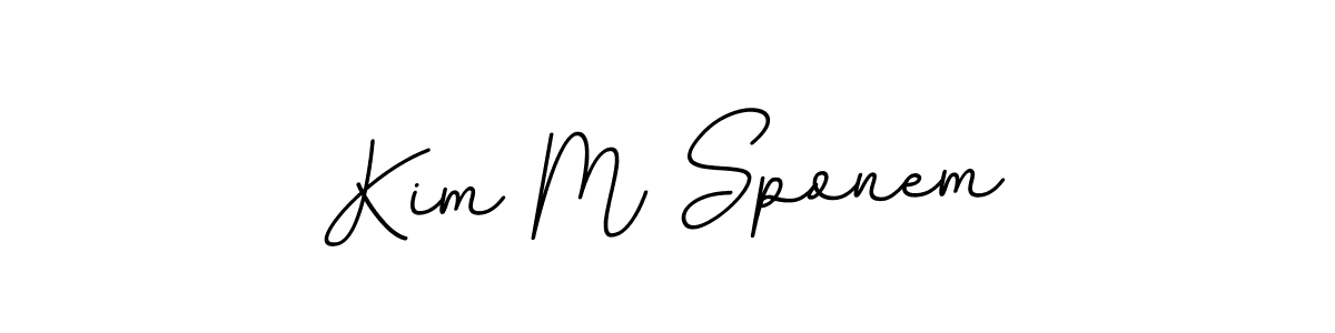 Kim M Sponem stylish signature style. Best Handwritten Sign (BallpointsItalic-DORy9) for my name. Handwritten Signature Collection Ideas for my name Kim M Sponem. Kim M Sponem signature style 11 images and pictures png