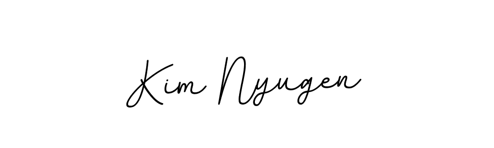 Make a beautiful signature design for name Kim Nyugen. With this signature (BallpointsItalic-DORy9) style, you can create a handwritten signature for free. Kim Nyugen signature style 11 images and pictures png