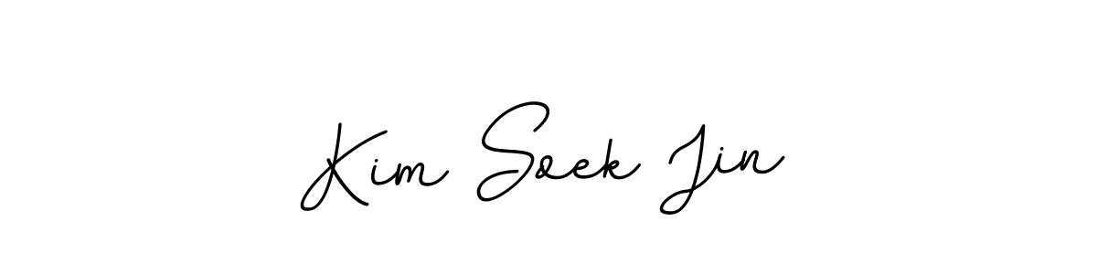 Use a signature maker to create a handwritten signature online. With this signature software, you can design (BallpointsItalic-DORy9) your own signature for name Kim Soek Jin. Kim Soek Jin signature style 11 images and pictures png