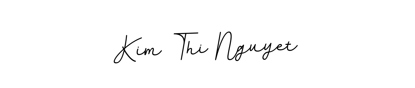 Create a beautiful signature design for name Kim Thi Nguyet. With this signature (BallpointsItalic-DORy9) fonts, you can make a handwritten signature for free. Kim Thi Nguyet signature style 11 images and pictures png