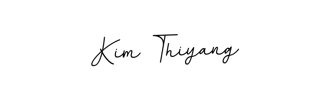 How to make Kim Thiyang name signature. Use BallpointsItalic-DORy9 style for creating short signs online. This is the latest handwritten sign. Kim Thiyang signature style 11 images and pictures png