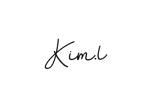 Kim.l stylish signature style. Best Handwritten Sign (BallpointsItalic-DORy9) for my name. Handwritten Signature Collection Ideas for my name Kim.l. Kim.l signature style 11 images and pictures png