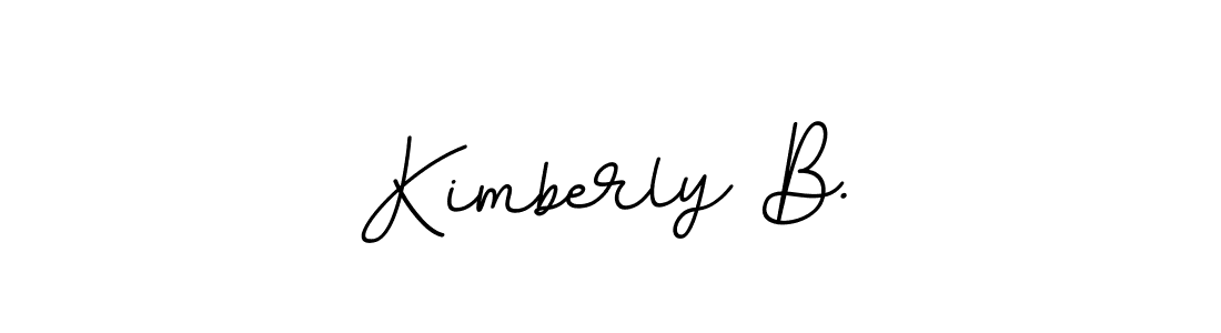 How to make Kimberly B. name signature. Use BallpointsItalic-DORy9 style for creating short signs online. This is the latest handwritten sign. Kimberly B. signature style 11 images and pictures png