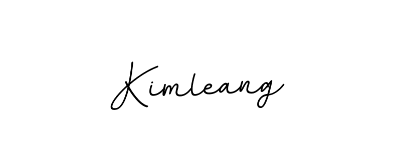 Design your own signature with our free online signature maker. With this signature software, you can create a handwritten (BallpointsItalic-DORy9) signature for name Kimleang. Kimleang signature style 11 images and pictures png
