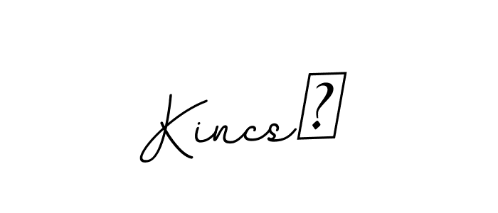 How to Draw Kincső signature style? BallpointsItalic-DORy9 is a latest design signature styles for name Kincső. Kincső signature style 11 images and pictures png