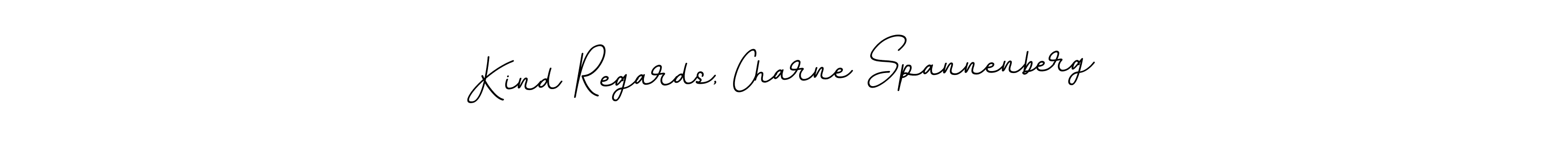 BallpointsItalic-DORy9 is a professional signature style that is perfect for those who want to add a touch of class to their signature. It is also a great choice for those who want to make their signature more unique. Get Kind Regards, Charne Spannenberg name to fancy signature for free. Kind Regards, Charne Spannenberg signature style 11 images and pictures png