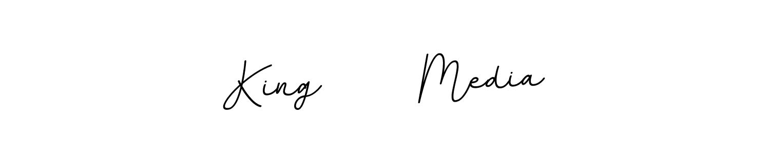 How to make King      Media signature? BallpointsItalic-DORy9 is a professional autograph style. Create handwritten signature for King      Media name. King      Media signature style 11 images and pictures png