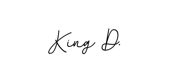 Design your own signature with our free online signature maker. With this signature software, you can create a handwritten (BallpointsItalic-DORy9) signature for name King D.. King D. signature style 11 images and pictures png