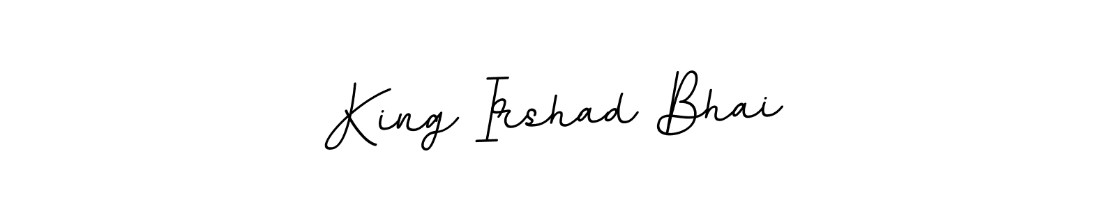 Also we have King Irshad Bhai name is the best signature style. Create professional handwritten signature collection using BallpointsItalic-DORy9 autograph style. King Irshad Bhai signature style 11 images and pictures png