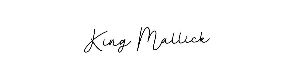 The best way (BallpointsItalic-DORy9) to make a short signature is to pick only two or three words in your name. The name King Mallick include a total of six letters. For converting this name. King Mallick signature style 11 images and pictures png