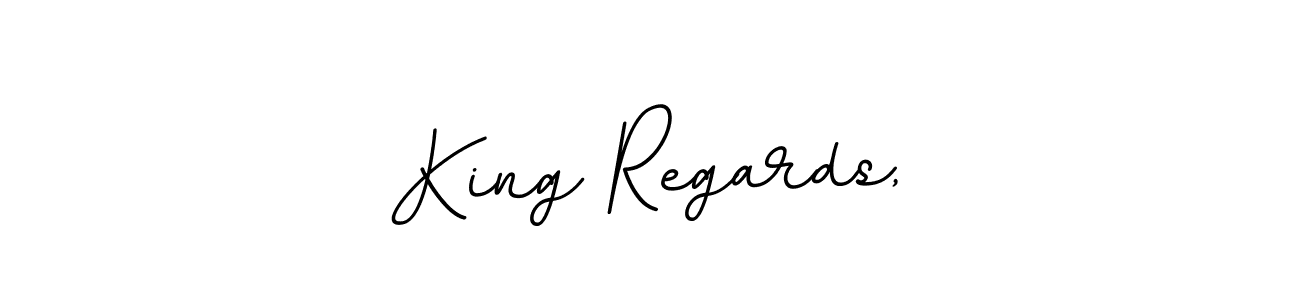 Once you've used our free online signature maker to create your best signature BallpointsItalic-DORy9 style, it's time to enjoy all of the benefits that King Regards, name signing documents. King Regards, signature style 11 images and pictures png