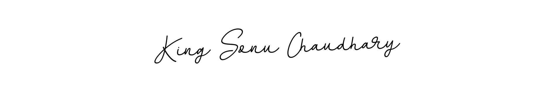 Design your own signature with our free online signature maker. With this signature software, you can create a handwritten (BallpointsItalic-DORy9) signature for name King Sonu Chaudhary. King Sonu Chaudhary signature style 11 images and pictures png