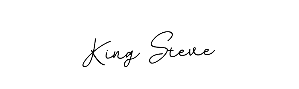 How to make King Steve name signature. Use BallpointsItalic-DORy9 style for creating short signs online. This is the latest handwritten sign. King Steve signature style 11 images and pictures png