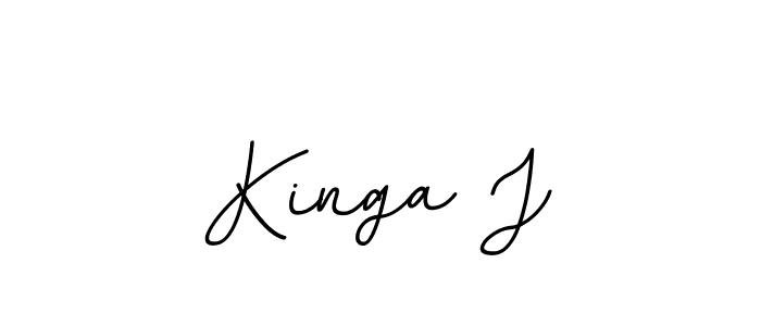 Kinga J stylish signature style. Best Handwritten Sign (BallpointsItalic-DORy9) for my name. Handwritten Signature Collection Ideas for my name Kinga J. Kinga J signature style 11 images and pictures png