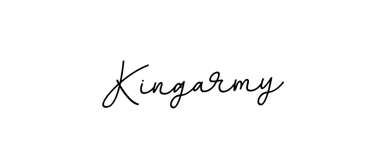 Use a signature maker to create a handwritten signature online. With this signature software, you can design (BallpointsItalic-DORy9) your own signature for name Kingarmy. Kingarmy signature style 11 images and pictures png