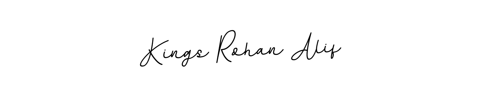 Make a beautiful signature design for name Kings Rohan Alif. With this signature (BallpointsItalic-DORy9) style, you can create a handwritten signature for free. Kings Rohan Alif signature style 11 images and pictures png