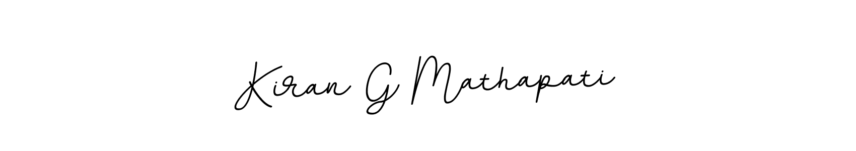 Use a signature maker to create a handwritten signature online. With this signature software, you can design (BallpointsItalic-DORy9) your own signature for name Kiran G Mathapati. Kiran G Mathapati signature style 11 images and pictures png