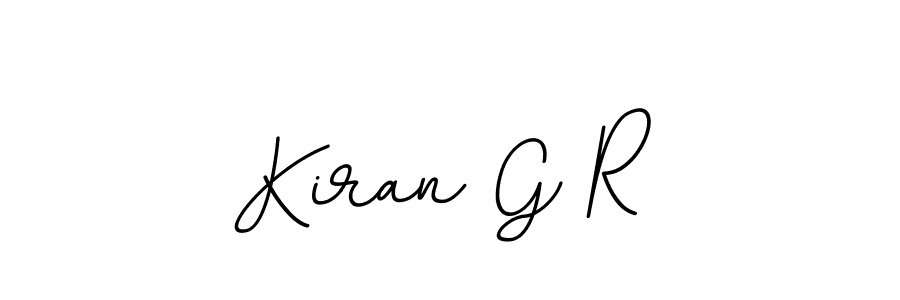 The best way (BallpointsItalic-DORy9) to make a short signature is to pick only two or three words in your name. The name Kiran G R include a total of six letters. For converting this name. Kiran G R signature style 11 images and pictures png