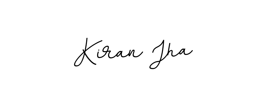 You should practise on your own different ways (BallpointsItalic-DORy9) to write your name (Kiran Jha) in signature. don't let someone else do it for you. Kiran Jha signature style 11 images and pictures png