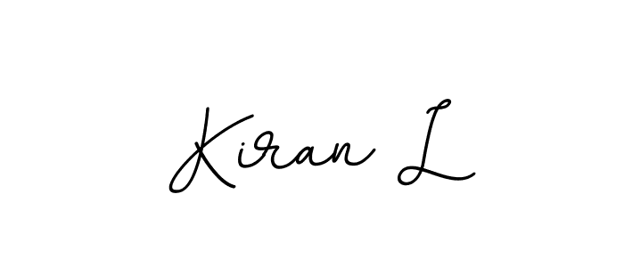 How to make Kiran L name signature. Use BallpointsItalic-DORy9 style for creating short signs online. This is the latest handwritten sign. Kiran L signature style 11 images and pictures png