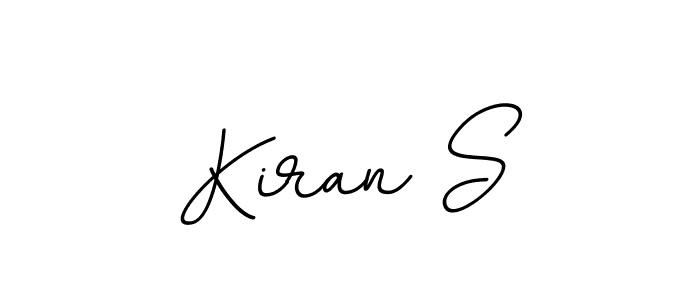 The best way (BallpointsItalic-DORy9) to make a short signature is to pick only two or three words in your name. The name Kiran S include a total of six letters. For converting this name. Kiran S signature style 11 images and pictures png