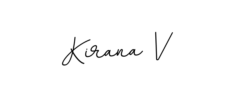 Make a beautiful signature design for name Kirana V. With this signature (BallpointsItalic-DORy9) style, you can create a handwritten signature for free. Kirana V signature style 11 images and pictures png