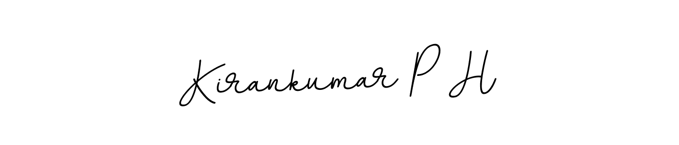 You should practise on your own different ways (BallpointsItalic-DORy9) to write your name (Kirankumar P H) in signature. don't let someone else do it for you. Kirankumar P H signature style 11 images and pictures png