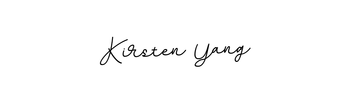 You should practise on your own different ways (BallpointsItalic-DORy9) to write your name (Kirsten Yang) in signature. don't let someone else do it for you. Kirsten Yang signature style 11 images and pictures png