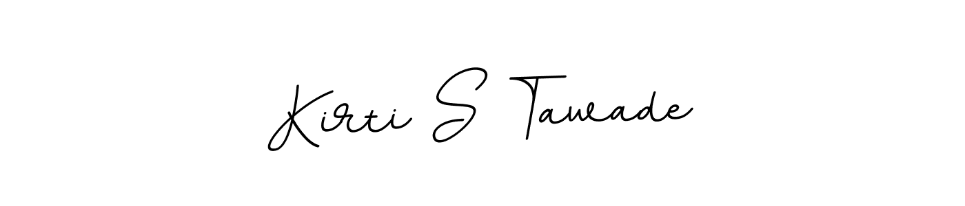 How to make Kirti S Tawade name signature. Use BallpointsItalic-DORy9 style for creating short signs online. This is the latest handwritten sign. Kirti S Tawade signature style 11 images and pictures png