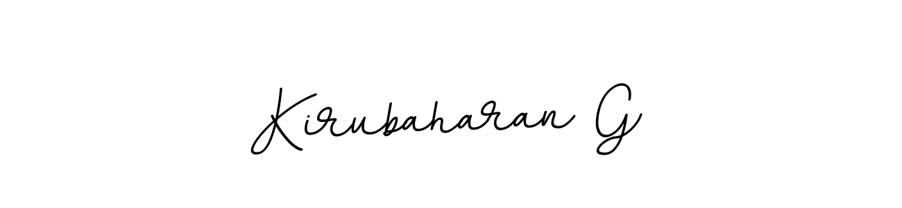 How to make Kirubaharan G name signature. Use BallpointsItalic-DORy9 style for creating short signs online. This is the latest handwritten sign. Kirubaharan G signature style 11 images and pictures png