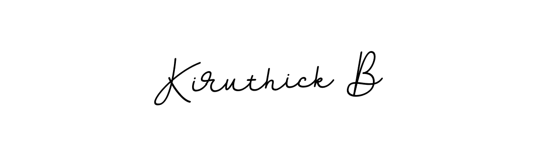Kiruthick B stylish signature style. Best Handwritten Sign (BallpointsItalic-DORy9) for my name. Handwritten Signature Collection Ideas for my name Kiruthick B. Kiruthick B signature style 11 images and pictures png