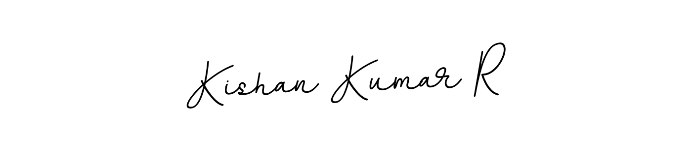Create a beautiful signature design for name Kishan Kumar R. With this signature (BallpointsItalic-DORy9) fonts, you can make a handwritten signature for free. Kishan Kumar R signature style 11 images and pictures png