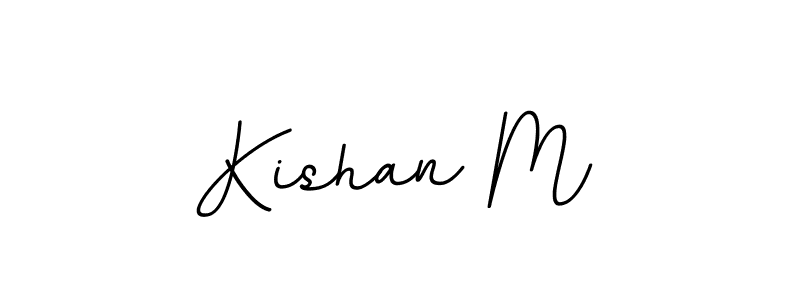 The best way (BallpointsItalic-DORy9) to make a short signature is to pick only two or three words in your name. The name Kishan M include a total of six letters. For converting this name. Kishan M signature style 11 images and pictures png