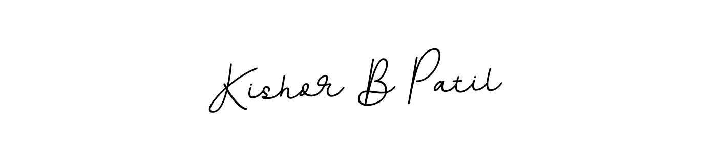 Design your own signature with our free online signature maker. With this signature software, you can create a handwritten (BallpointsItalic-DORy9) signature for name Kishor B Patil. Kishor B Patil signature style 11 images and pictures png