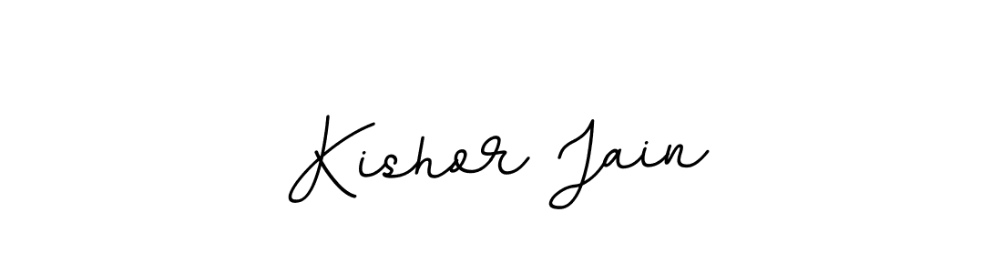 How to make Kishor Jain name signature. Use BallpointsItalic-DORy9 style for creating short signs online. This is the latest handwritten sign. Kishor Jain signature style 11 images and pictures png