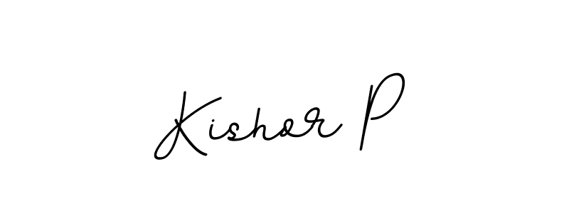 Make a beautiful signature design for name Kishor P. With this signature (BallpointsItalic-DORy9) style, you can create a handwritten signature for free. Kishor P signature style 11 images and pictures png