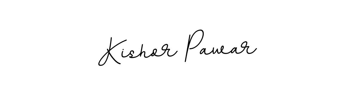 How to make Kishor Pawar name signature. Use BallpointsItalic-DORy9 style for creating short signs online. This is the latest handwritten sign. Kishor Pawar signature style 11 images and pictures png